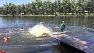 Самый массовый прыжок на свадьбе Бережных HD