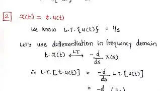 Properties to Find Laplace Transform of Basic Signals