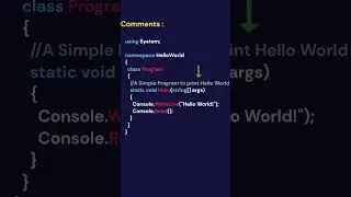 C# tutorial - Comments  