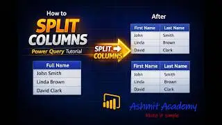 How to Split Columns in Power Query Editor for Power BI | Step-by-Step Tutorial