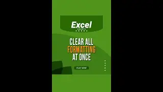 How to Clear All Formatting at Once in Excel | Excel | Tutorials | Youtube Shorts 