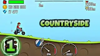 Bike Riding On CountySide ▪︎ Hill Climb Racing  ▪︎Race 1