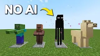 Minecraft: How To Summon Mobs With No AI (Mobs Freezed In Place [Quick Tutorial]