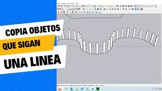 Como copiar un objeto que siga una línea | SKETCHUP