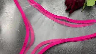 See through panties with bright trim