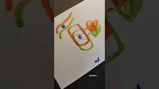 How to write O letter using tricolour 🇮🇳 | write O on double pen | Aye watan