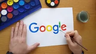 How to draw the Google logo (Drawing famous logos)