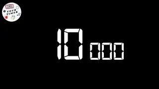 10 Second White Digital Countdown Timer with Black Background! - Your Timer!