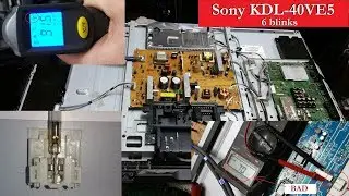 Sony KDL-40VE5 red led blinking 6 times problem. How to test it and...