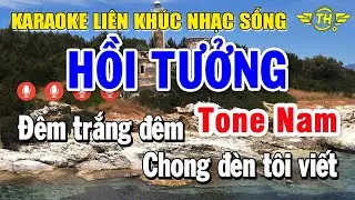 Karaoke Liên Khúc Nhạc Trữ Tình Tone Nam Dễ Hát | Chọn Lọc Nhạc Vàng bolero Mới Nhất - Hồi Tưởng