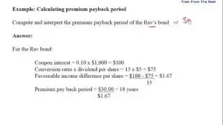 CFA L2   Fixed Income   Valuation of Bonds   Convertible Bonds Examples 1