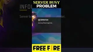 Server Busy Problem in Free Fire😱