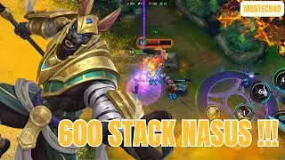 600 STACK NASUS İLE DURDURULMAZ OLDUK ! RAKİBİ DİNLENE DİNLENE YOK ETMEK !!! - WİLD RİFT