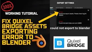 how to fix Quixel Bridge to Blender Export problem || Fixed quixel bridge not exporting to blender