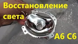 Отзеркаливание отражателей ксеноновых фар (A6 C6 адаптив, Hella 2).