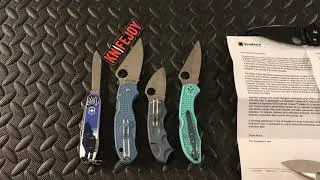 Knifejoy Exclusive Stone Blue Spyderco Para 3 Lightweight