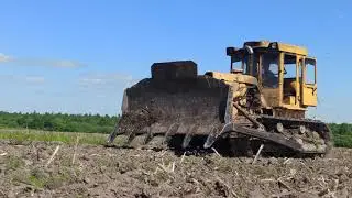 Мощная техника СССР - БУЛЬДОЗЕР ЧТЗ - Валка леса