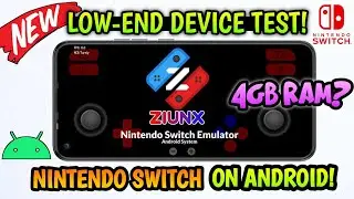 ZIUNX EMULATOR *LOW-END* DEVICE TEST! (SETTINGS/GAMEPLAY) 🔥NEW NINTENDO SWITCH EMULATOR ANDROID 2024