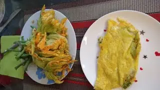 How to prepare an omelet with pumpkin blossom