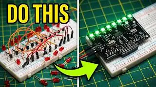 Addressable LEDs Replacing Banks of Breadboard LEDs