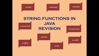STRING FUNCTIONS REVISION//ICSE CLASS10//COMPUTER APPLICATIONS//JAVA