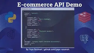 E-commerce API Demo | Django REST Framework | Yaya Soumah
