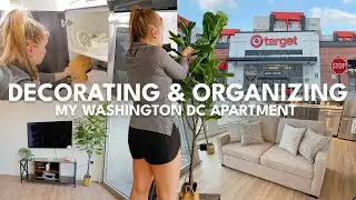 DECORATING & ORGANIZING MY APARTMENT 🛋️ building furniture, kitchen organization, new couch, hauls