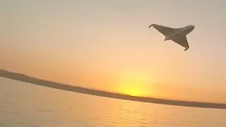Flying the skipper in the sunset.