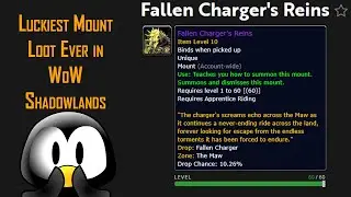 Luckiest Mount Loot Ever in WoW Shadowlands