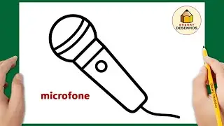 Como desenhar um microfone fácil 🎤 | Aprender a desenhar | Desenhos felizes