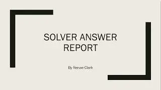 More Solver in Excel