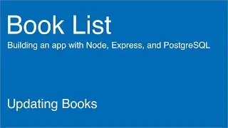 Updating Books - Book List