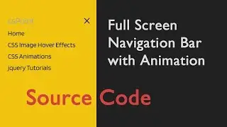 Full Screen Modern Navigation Bar with Animation Effect using greensocks | csPoint