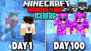 We Survived 100 Days On a FROZEN ICEBERG In Hardcore Minecraft - DUO 100 Days