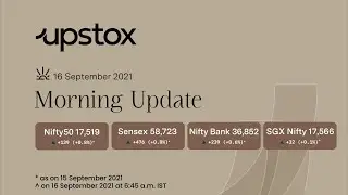 Morning Update: 16 September 2021 | Oil Stocks | Shree Cement | Dabur - Upstox