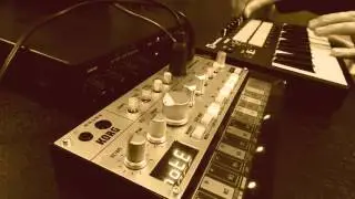 FL STUDIO live with KORG VOLCA BASS + Novation
