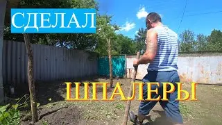 СДЕЛАЛ ШПАЛЕРЫ ПОД ВИНОГРАД/НАВЁЛ ПОРЯДОК ВОКРУГ ДОМА/НА МЕСТЕ НЕ СИДИМ/
