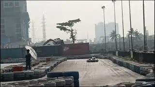 Speeding through the corners of the  Tarmac