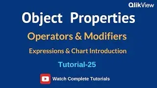 QlikView Object Properties Operators & Modifiers & Expressions | Chart Tutorials 25