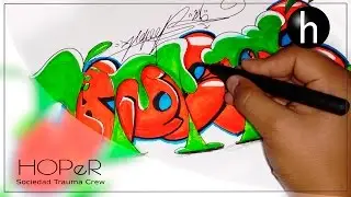 Graffiti en papel | Hoper - SpeedArt #2