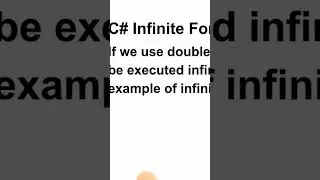 Infinite For loop Short | malayalam tutorial #csharptutorial