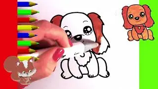 Kawaii. Dibujos para dibujar. Dibujos cute para hacer muy fácil. Perro