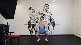 Толчок штанги из полного приседа