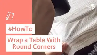 How to vinyl wrap a table with round corners