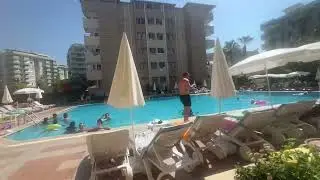 Saritas Hotel 4* обзор пляж и территория отеля.Турция Аланья
