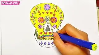 Skull Drawing / Marker Drawing / Halloween Art and short Story