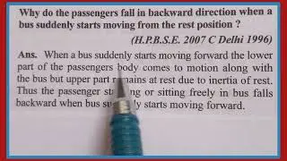 Why do the passenger fall backward direction when a bus suddenly start moving from rest position ?