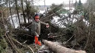 Deep Snow Tractor Logging.