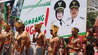 Part 18.Pawai Budaya Jombang 2019 || Wayang Jekdong oleh Cowok-cowok Sexy dari Nevin Fitness Jombang