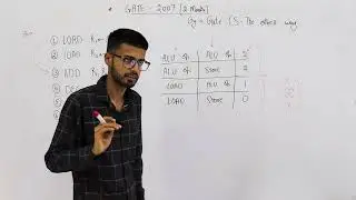 Gate 2007 pyq CAO | Following table indicates the latencies of operations between the instruction